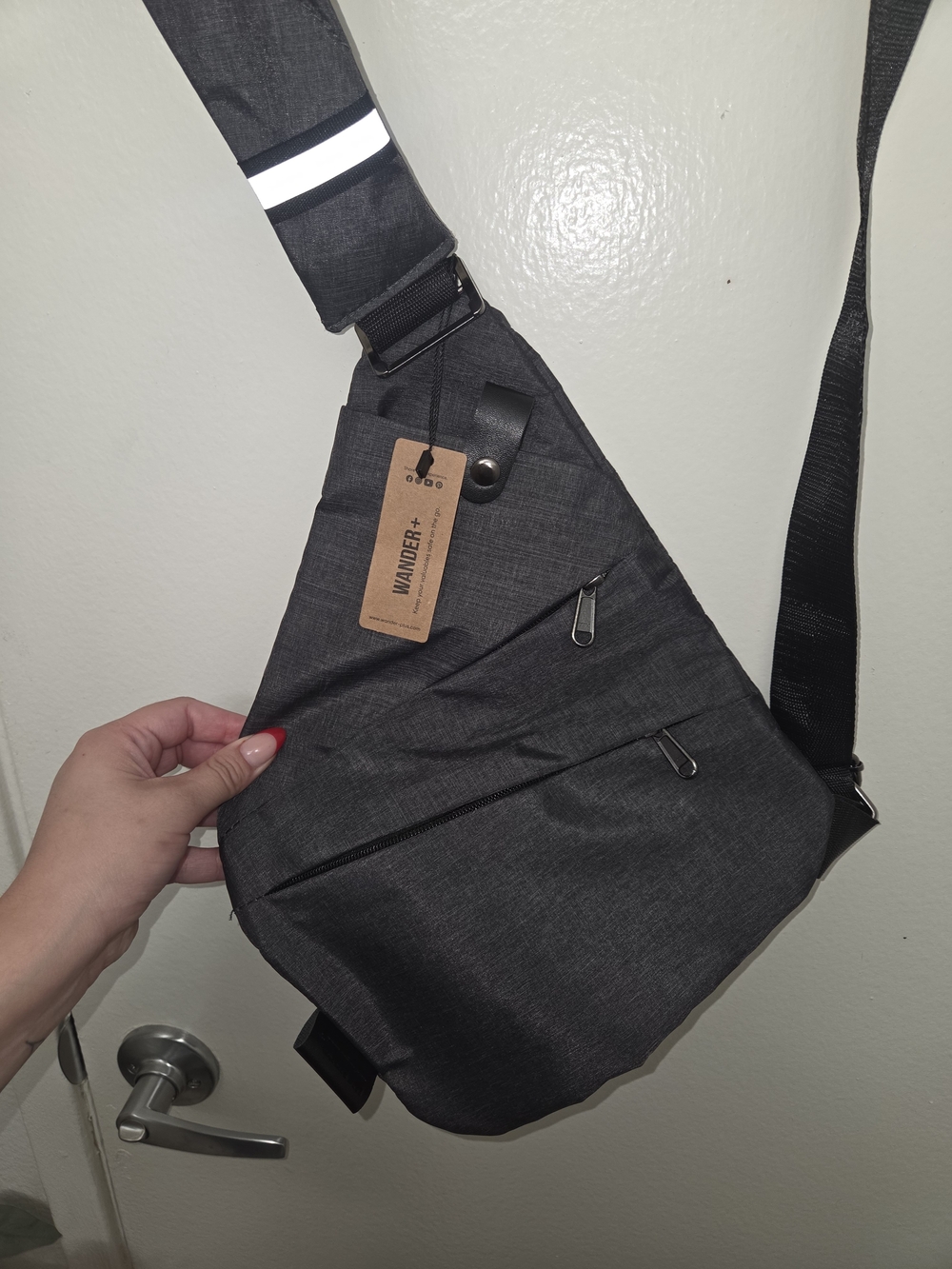 Wander Men's Black Crossbody Sling Bag